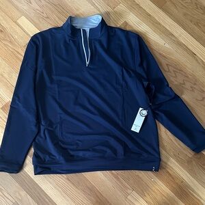 Kenneth Cole Men's Dark Blue 3/4 zip golf pullover